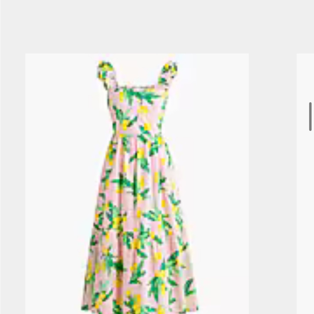 J. Crew Yellow and Green Floral Dress